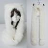 Earflap Glove Hat Soft Furry Headwear Glove Scarves Hats Fashionable Winter Hat Winter Headwear