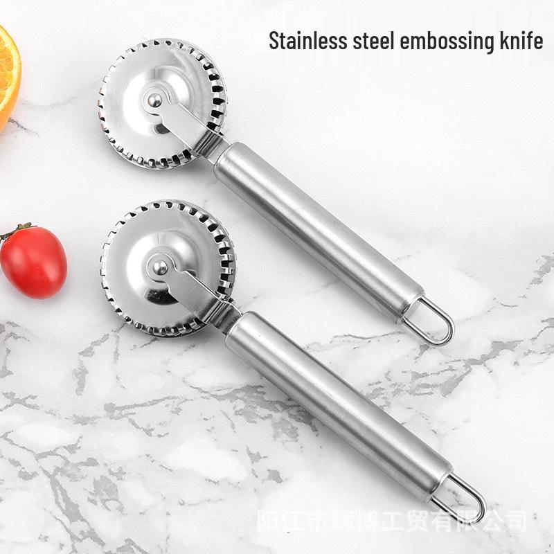 Stainless Steel Embossing Roller Cutter for Baking and Kitchen Use