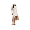 Polo SS25 Pique Polo Wrap Mini Dress Short Sleeve Women Dresses White WMPODRSNFA20864-100