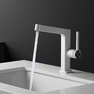 White/Black Temperature Digital Display Bathroom Basin Faucet 360 Rotation Stream Sprayer Hot Cold Water Mixer Sink Tap