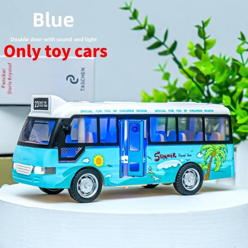 Inertia Bus Childrens Toy With Flashing Lights For Playroom Gift And Learning
