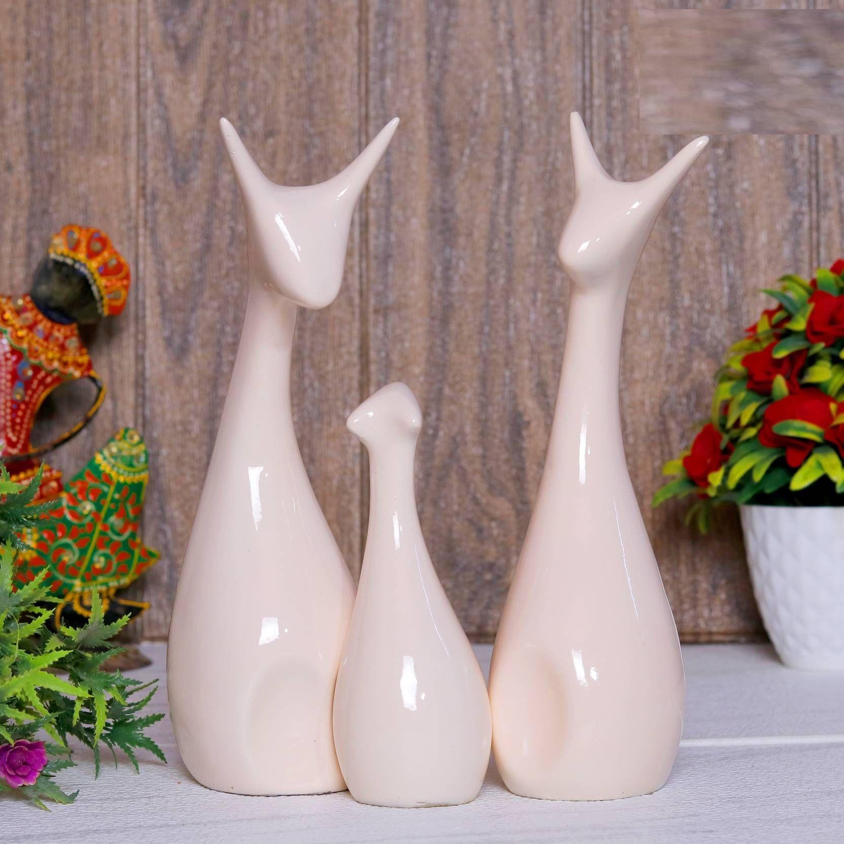 

Статуэтка Счастливый Олень Семья Отделка под пианино Керамические фигурки Пара оленей Декоративная статуэтка - 25 см