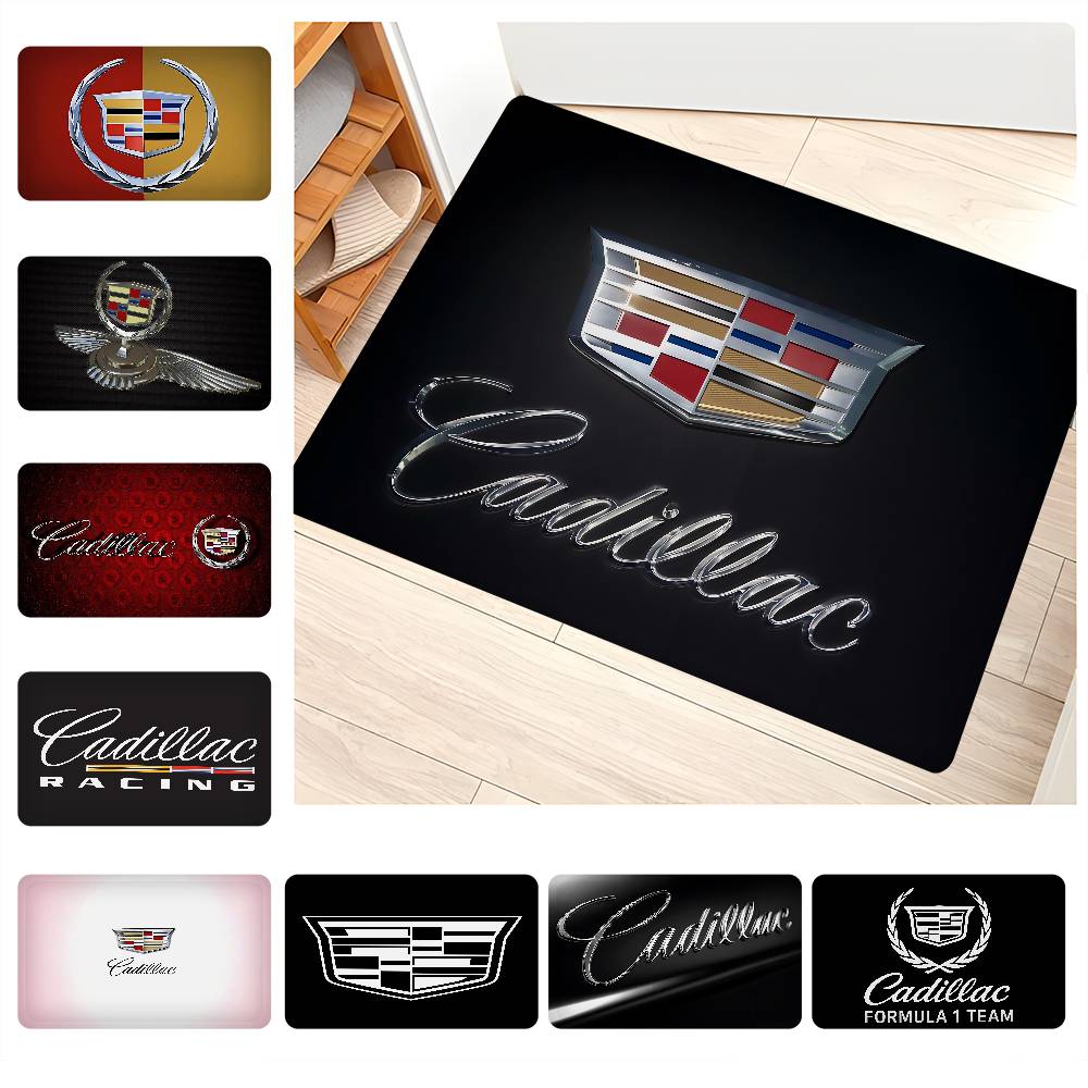 AABKH1 C-Cadillac Car Door Mat Washable Non-Slip Living Room Sofa Chairs Area Mat Kitchen Doormat Area Rug