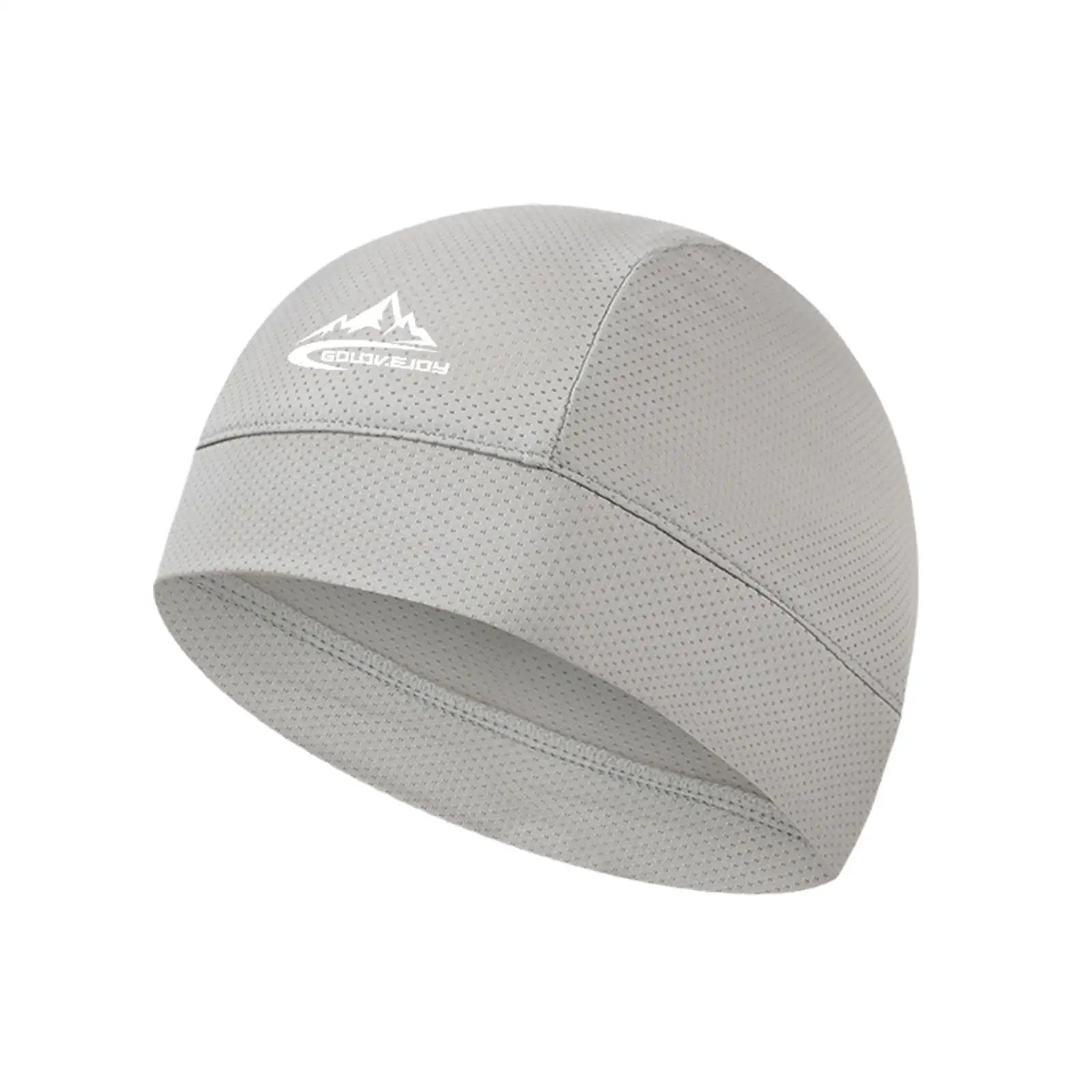 

Cycling Cap Quick-Dry UV Protection Sports Skull Cap Helmet Liner Sweat-Wicking for Outdoor Bike MTB Running Men Women серый