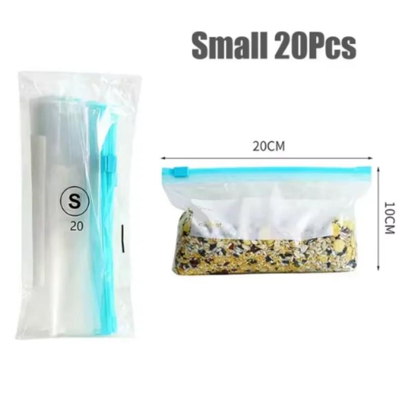 Cling Film Plastic Ziploc Bags Food Cling Bags Refrigerator Freezer Bags Fruit Bean Cling Bags Food Cling Seal Reusable Quality
