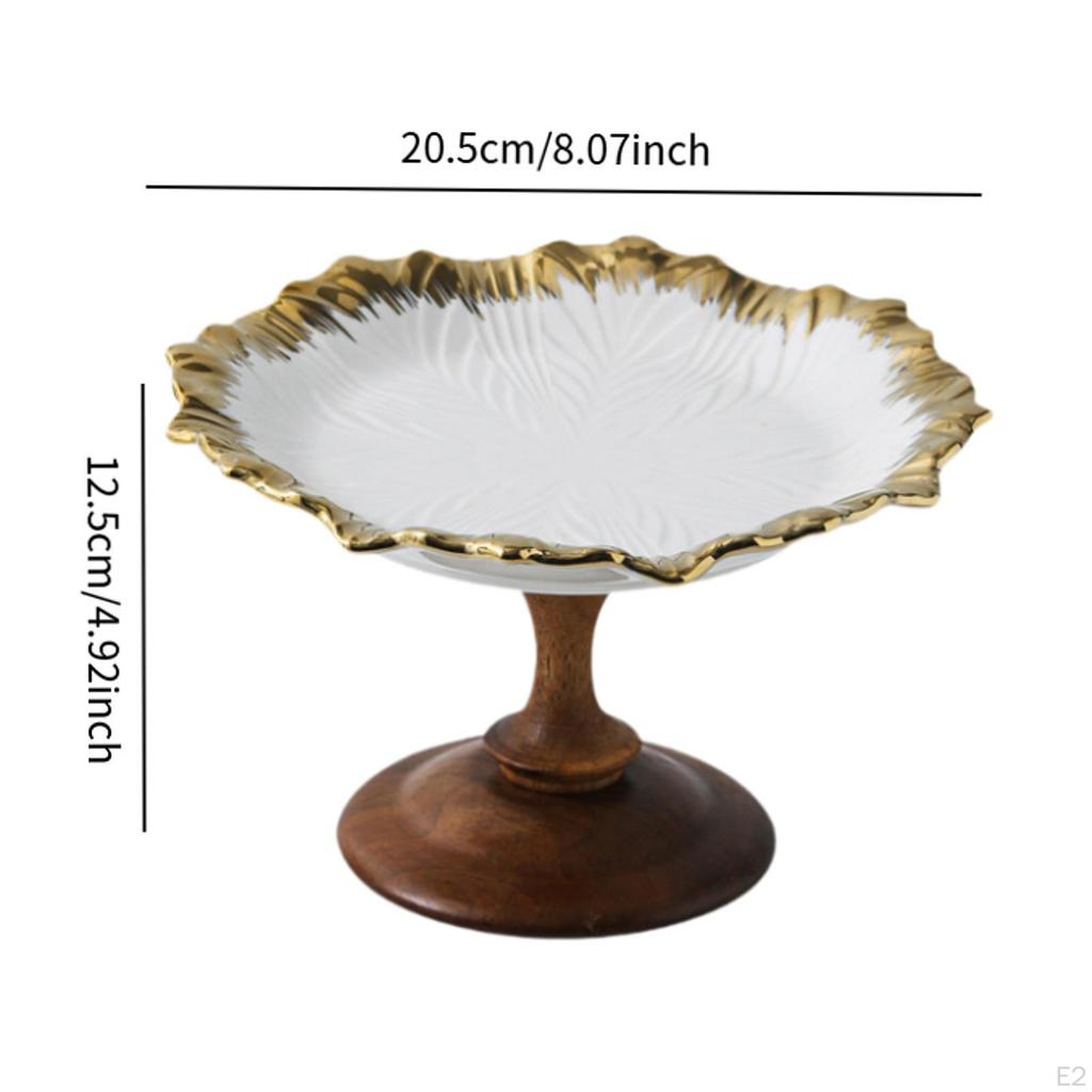 Kuchenständer Cupcake Holzboden Rund Snack Süßigkeitenplatte Dessert Präsentationsständer für