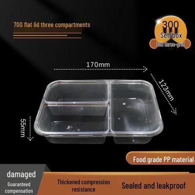 Recipientes Descartáveis para Alimentos com 3 Compartimentos para Micro-ondas