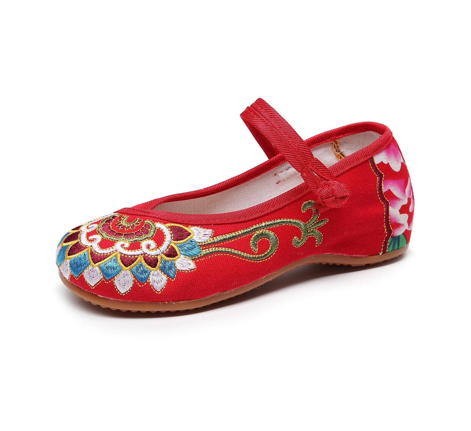 

Maogu Буддизм Тотем Вышитые балетки ручной работы женские повседневные танцевальные туфли из хлопчатобумажной ткани женские китайские туфли Zapatos Mujer 34