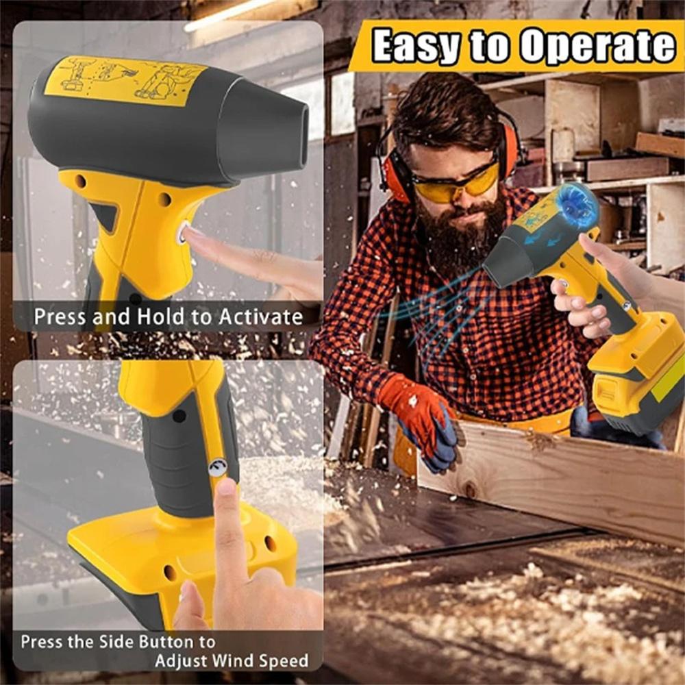 Cordless Handheld Turbo Jet Fan Mini Blower For Dewalt 20V Dcb200 Dcb201 Dcb203