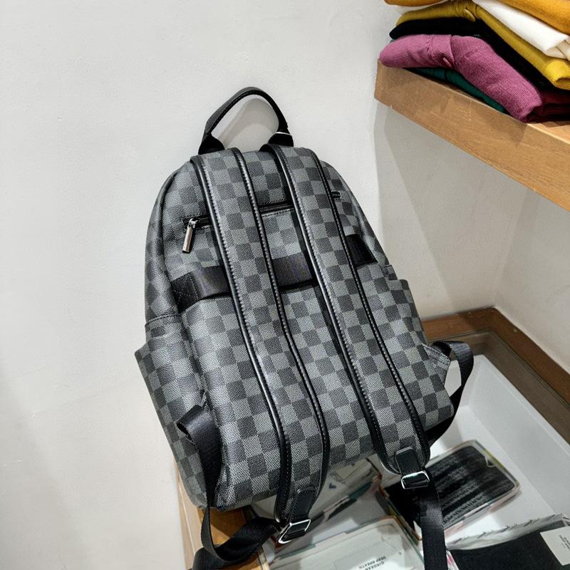 Backpack Classic Plaid Pattern Backpack Men's Outdoor Travel Bag College School Bag Computer Bag