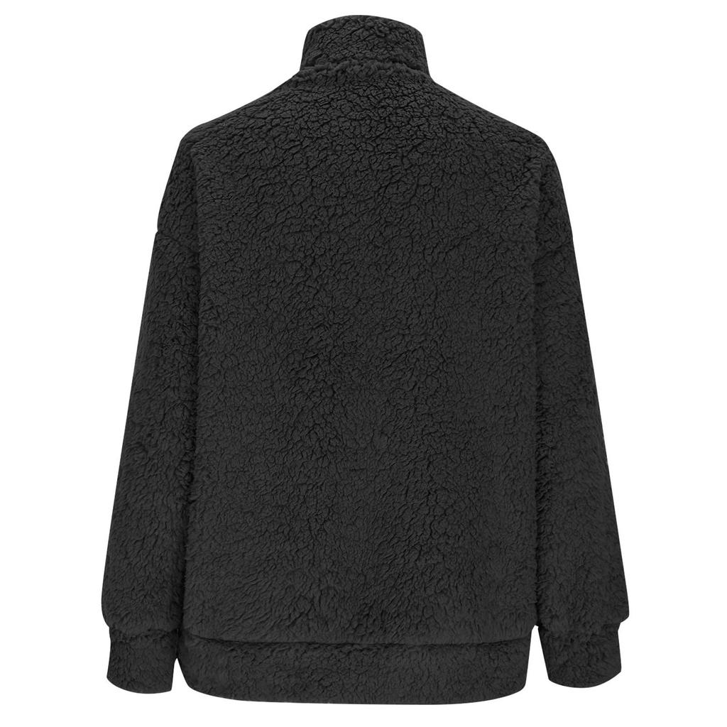Womens Fleece Jacket Zip Up Jackets Lightweight Plush Coat Casual Outerwear Shaggy Fall Winter Coats