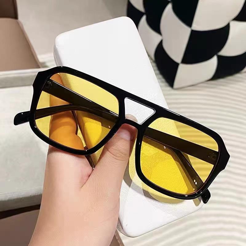 

Square Oversized Sunnies Studios Aesthetic Shades Sunglasses for Women Sun Glasses Lady Female Eyewear Colour жовтий
