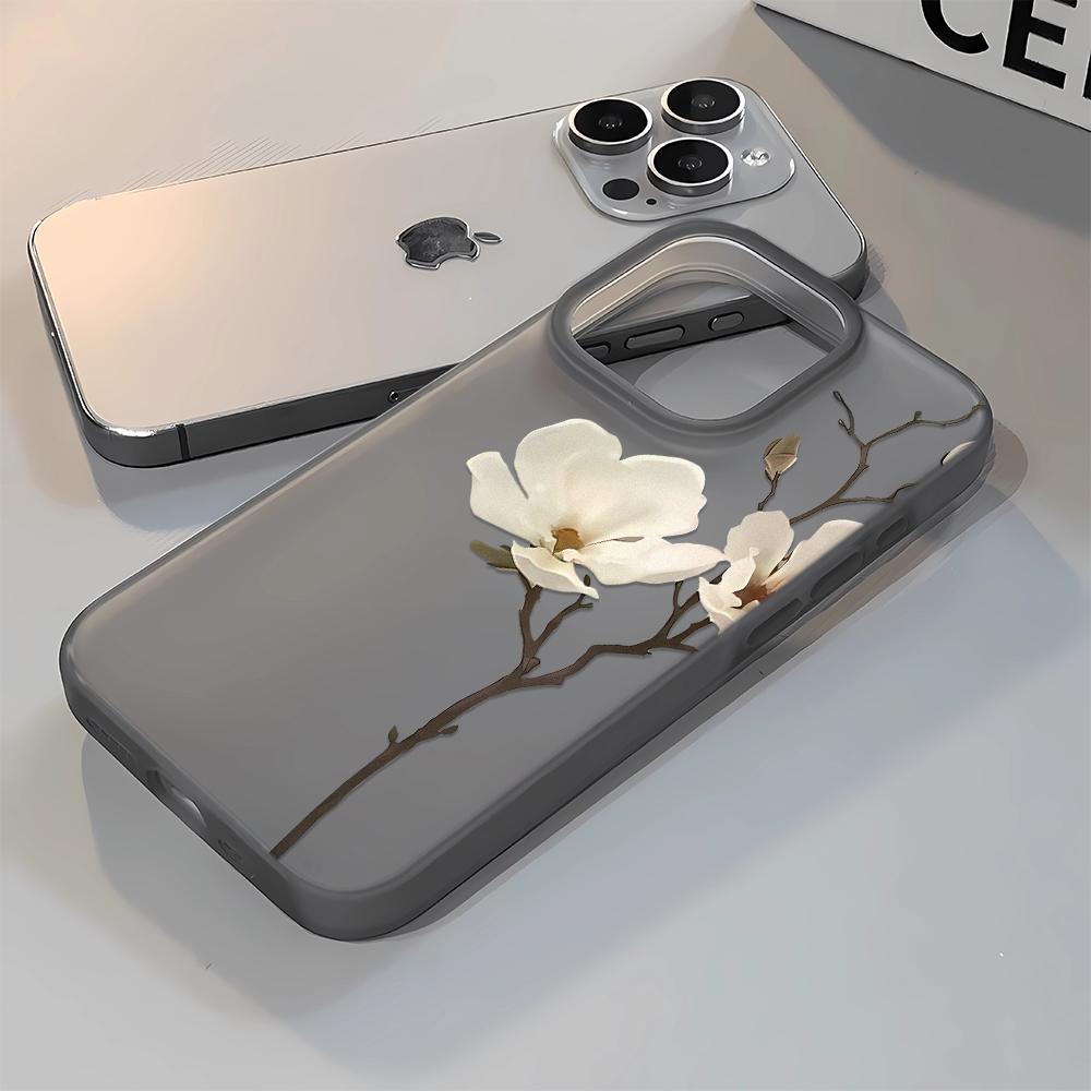 Branch With White Flowers Phone Case For IPhone 17 Case For IPhone 13 16 15 14 12 17 Pro Max 7 8 Aesthetic Floral Cover Fundas