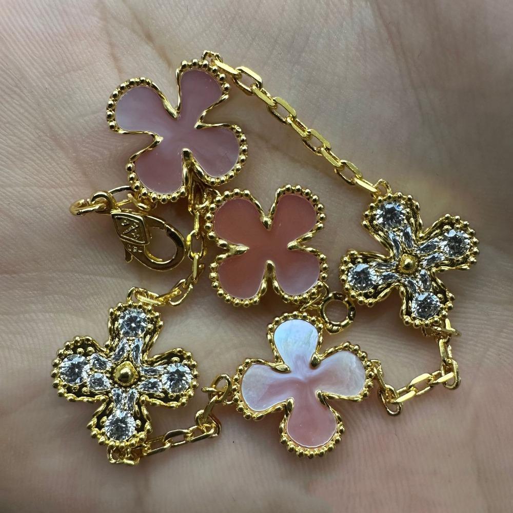 High Version Four-leaf Clover Bracelet Female Mother-of-pearl Agate Five-flower Ladies Bracelet