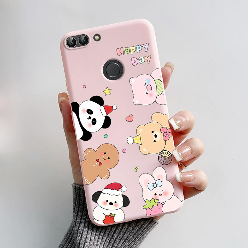 For Huawei P Smart 2018 Case Cute Cat Bear Cartoon Frog Soft Cover For Huawei P Smart FIG-LX1 5.65 Inch Case Coque Fundas Shell