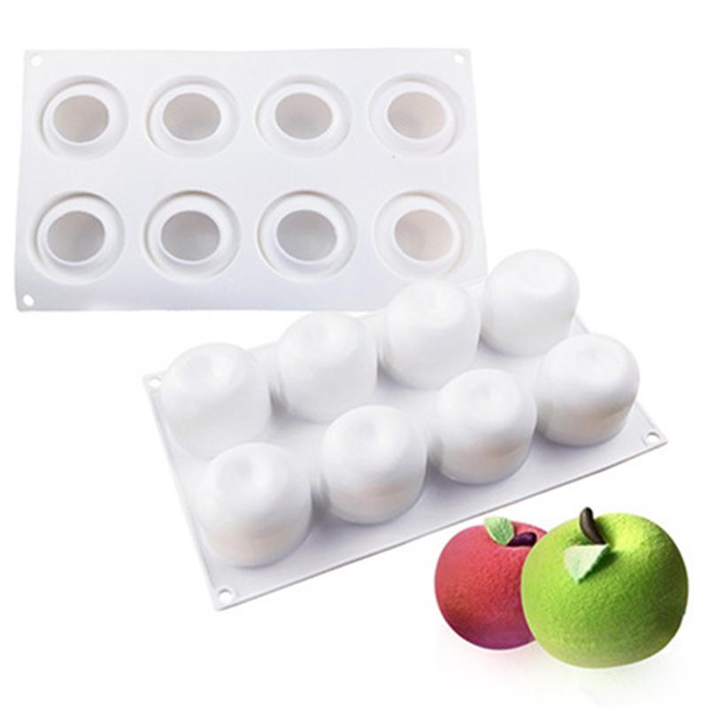 

8-Cell Fruit Shape Mousse Cake Silicone Mold DIY Dessert Making Mold (No FDA, BPA Free) A