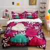Vibrant Floral And Leaf Patterns Print Soft Comfortable Duvet Cover Bedding Set Included 1*Duvet Cover 2*Pillowcases