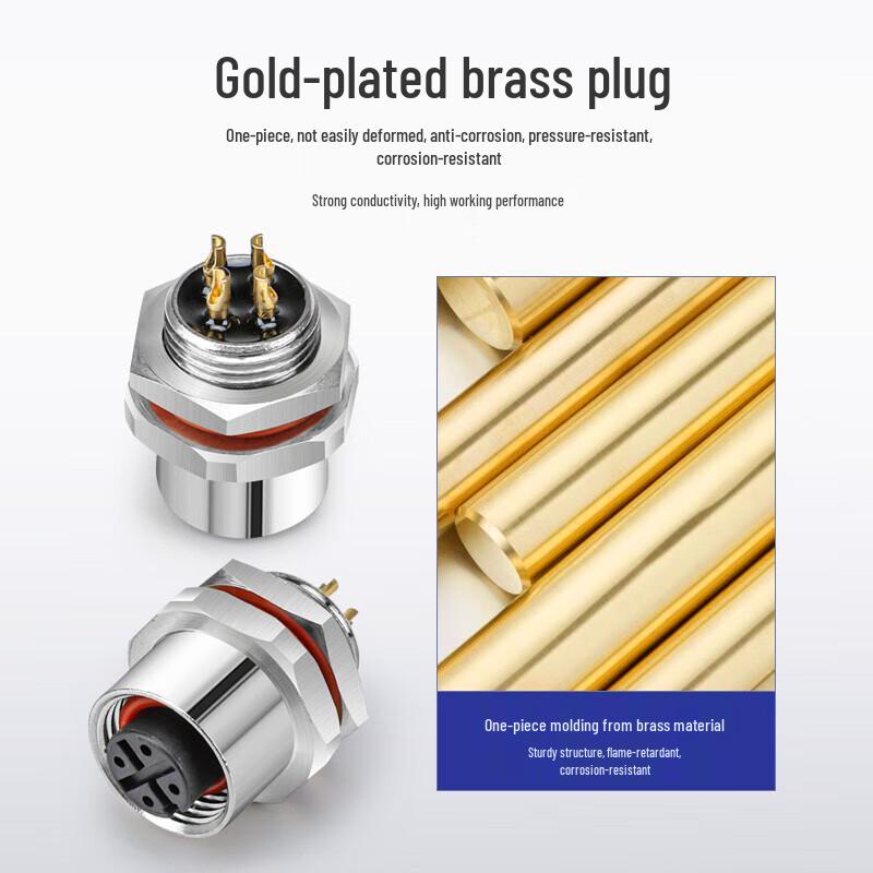 M12 Waterproof Aviation Sensor Cable Connector