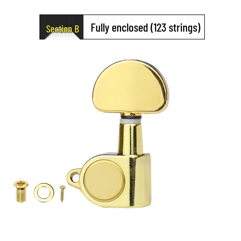 Wooden Folk Guitar Tuning Knobs: Fully Enclosed & Semi-Enclosed Adjusters