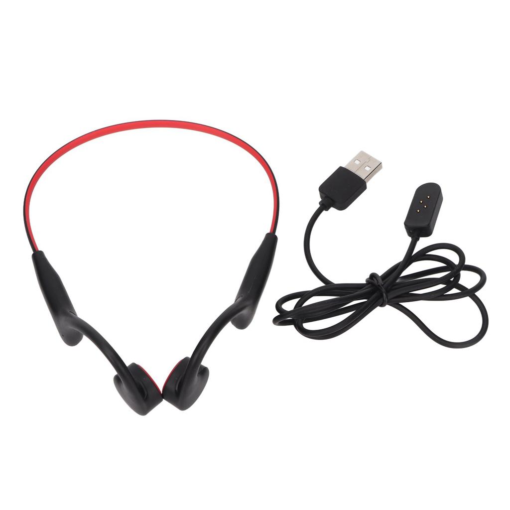 Bone Conduction Bluetooth Headphone Stereo IP68 Sweat Proof Open Ear Wireless Headset with Mic for Running Driving