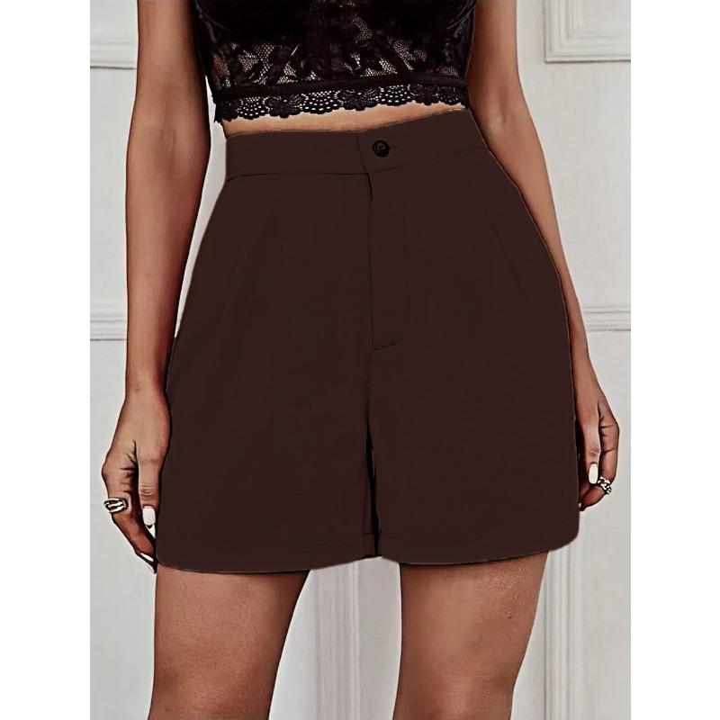 Women High Waist Wide Leg Casual Shorts Summer