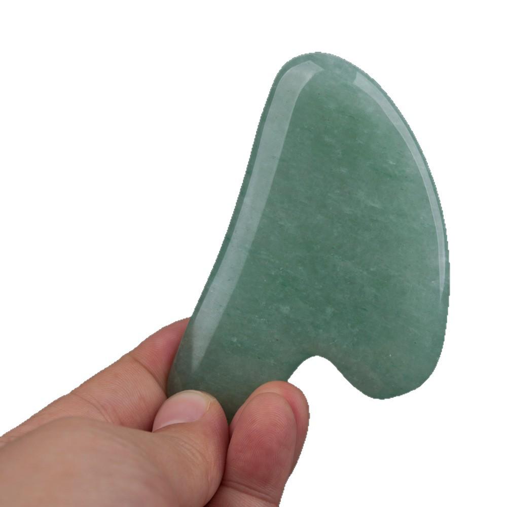 Green Aventurine Jade Gua Sha Board - Facial and Body Massage Tool