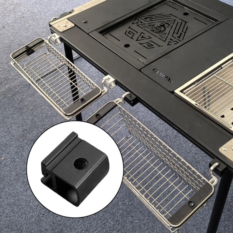 Aluminium Alloys Rail Joint Sliding Buckles Camping Table Connecting Hook for Outdoor Kitchen Picnics Fishing Activity