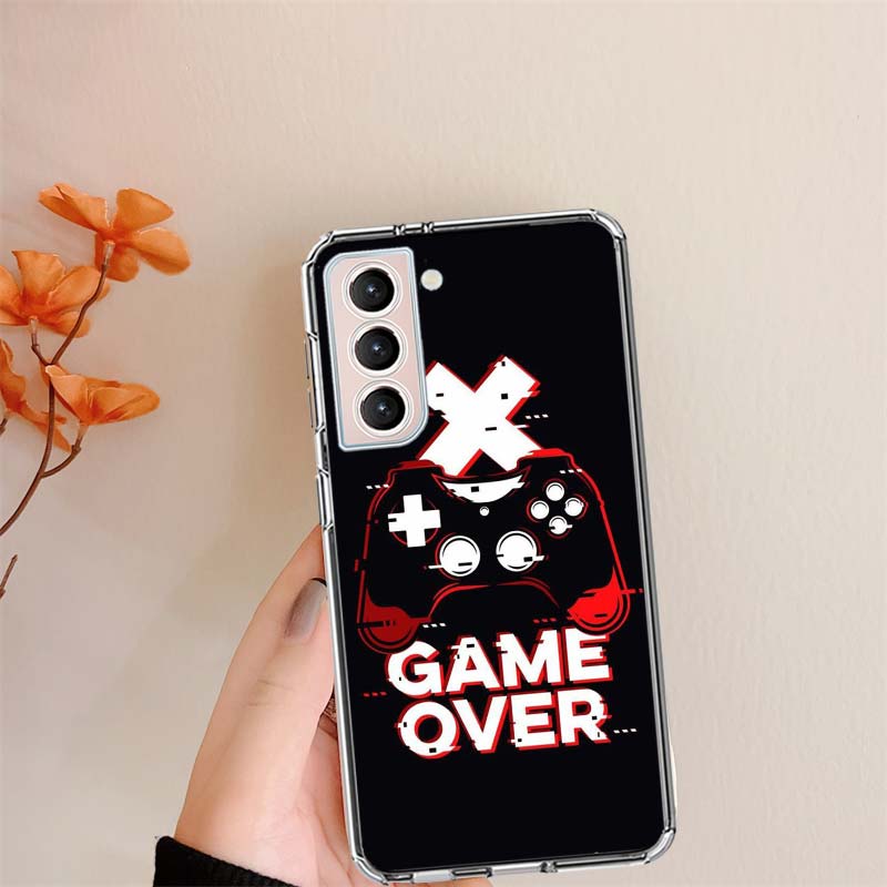 Gamer zone traffic sign Game handle Clear Phone Cases for Samsung S26 Ultra Galaxy S25 Edge S24 S23 FE S21 Plus S20 S22 S10 Cove