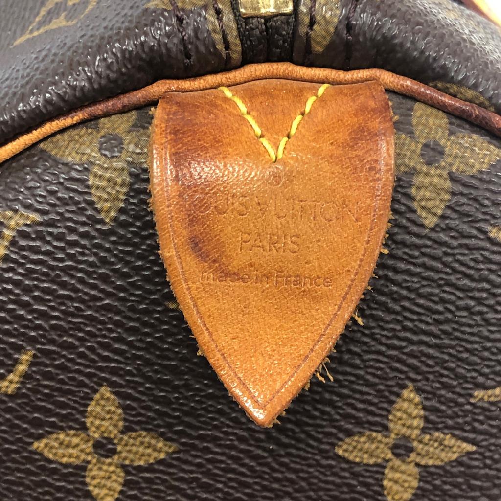 Used Louis Vuitton Monogram Speedy 30 M41526 Boston Bag Canvas Brown Authentic 1166