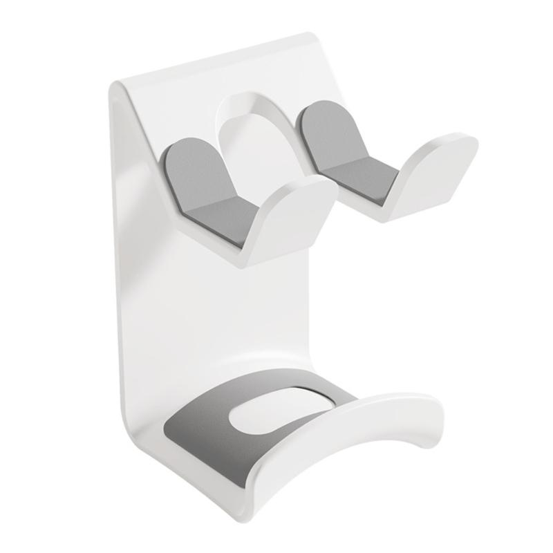 No Drill Headphone Hanger for Wall Mount Storage, Adhesive ABS Holder for Over Ear Headphones in Dorm and Office Areas