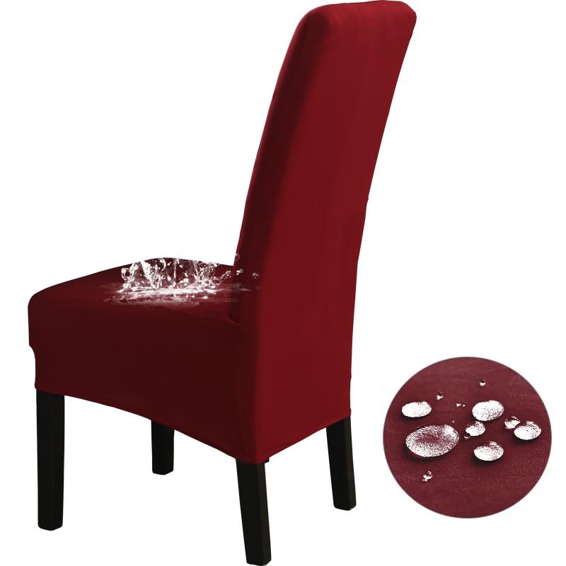 Waterproof High Back(60-75cm), XL Size Solid Chair Covers Stretch for Dining Room Wedding Party Home Decor Case Chair Protector
