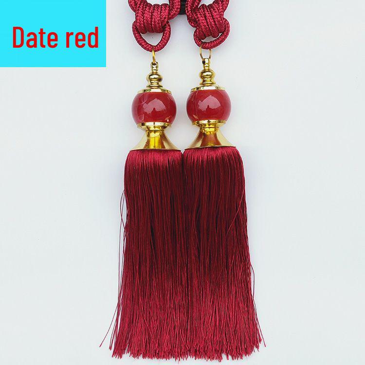 Jade Tassel Fringe Curtain Tie for Living and Bedroom Decor