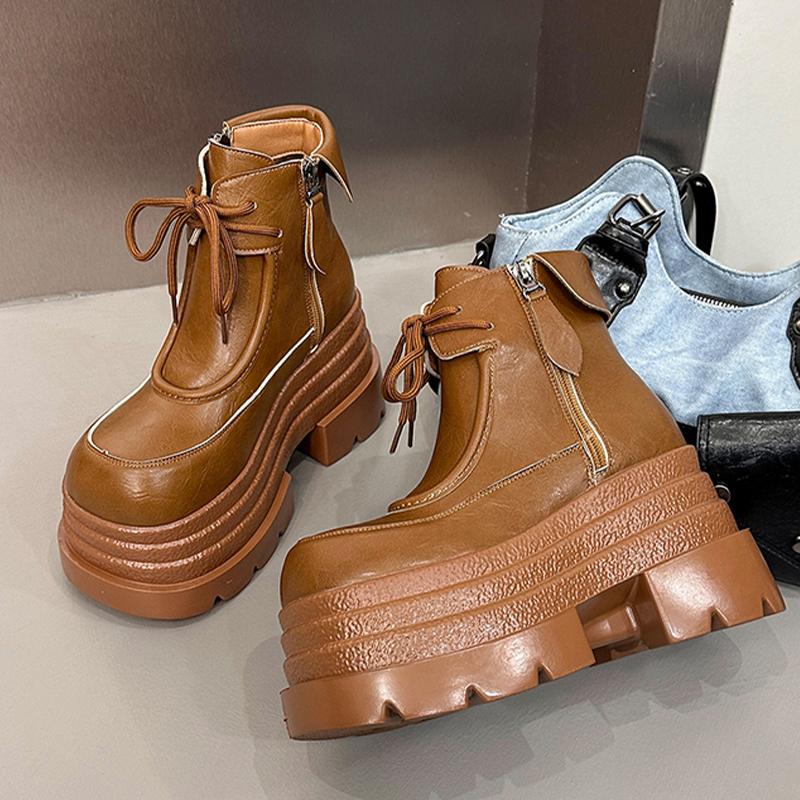 High Heels Anke Boots Women Designer Platform Shoes  Winter New Sport Chelsea Boots Walking Trend Fashion Dress Mujer Botas