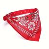 Adjustable Pet Bandana Collar Paisley Print Triangle Neckerchief for Small Medium Large Dogs Cats