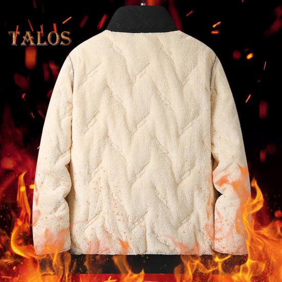 Męski zimowy płaszcz bawełniany z kieszeniami, kołnierzem stójką, długim rękawem, pogrubioną aksamitną podszewką, kurtka wiatroszczelna