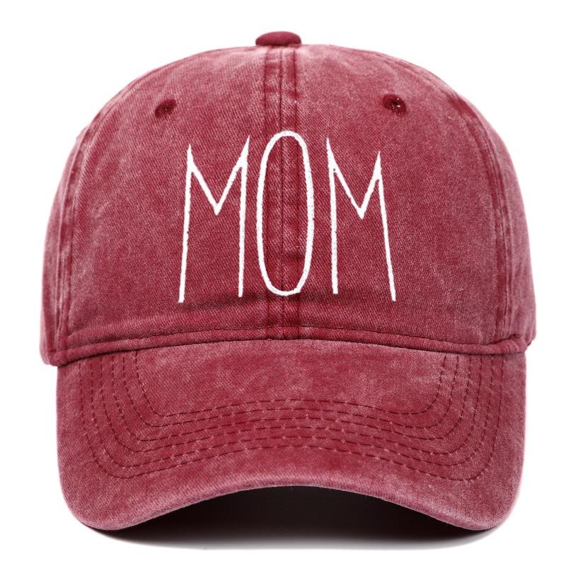 "DAD MOM" Gestickter Verstellbarer Fischerhut, Vintage-Wasch-Stil, Neutrale Unisex-Sonnenkappen für Outdoor-Aktivitäten, Urlaubsgeschenk