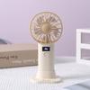 Compact Digital Display Fan Stable Base Portable Desktop Fan USB Rechargeable Fan  Summer Use
