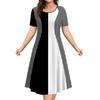 Oversized Summer Women's Short Sleeve Dress Plus Size Women's Loose Short Dress Casual Printed Fashion Party Dresses