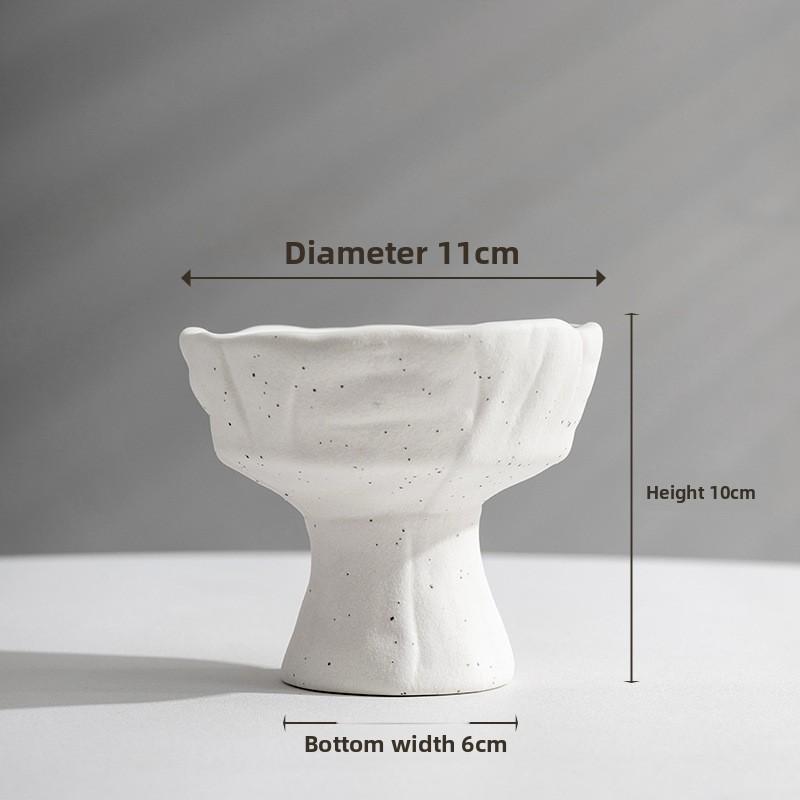 Vaso in Ceramica Bianca Nordica Creativo Minimalista Decorazione per la Casa per Fiori Secchi Soggiorno