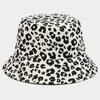 Summer Bucket Hat For Women Fashion Leopard Print Cotton Foldable Portable Panama Unisex Beach Fishing Bunny Sun Hat Hip Hop Bob