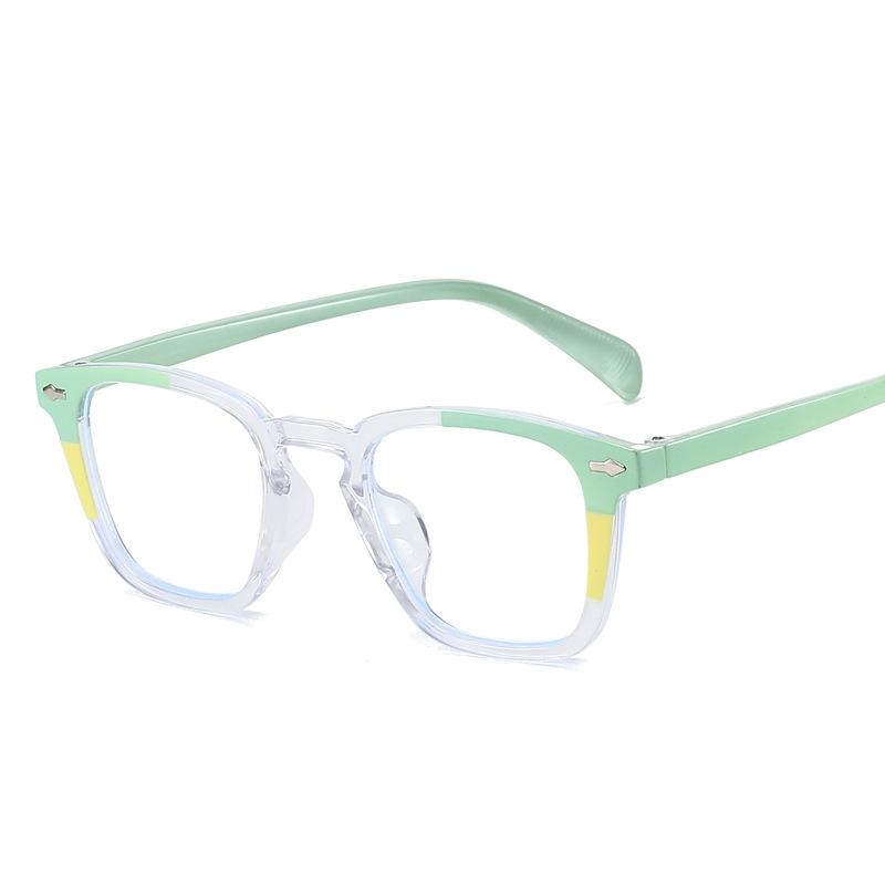Square Shape Eyeglass Frames Women Rivets Decoration Anti Blue Light Men Glasses Campus Style Glasses Women