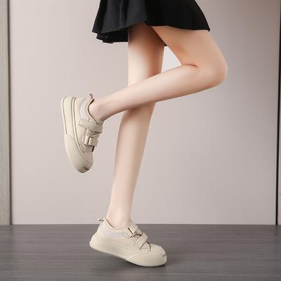 Kleine weiße Schuhe Kinder Klettverschluss neu ist Student Freizeit Sport vielseitige Board-Schuhe Street-Shot