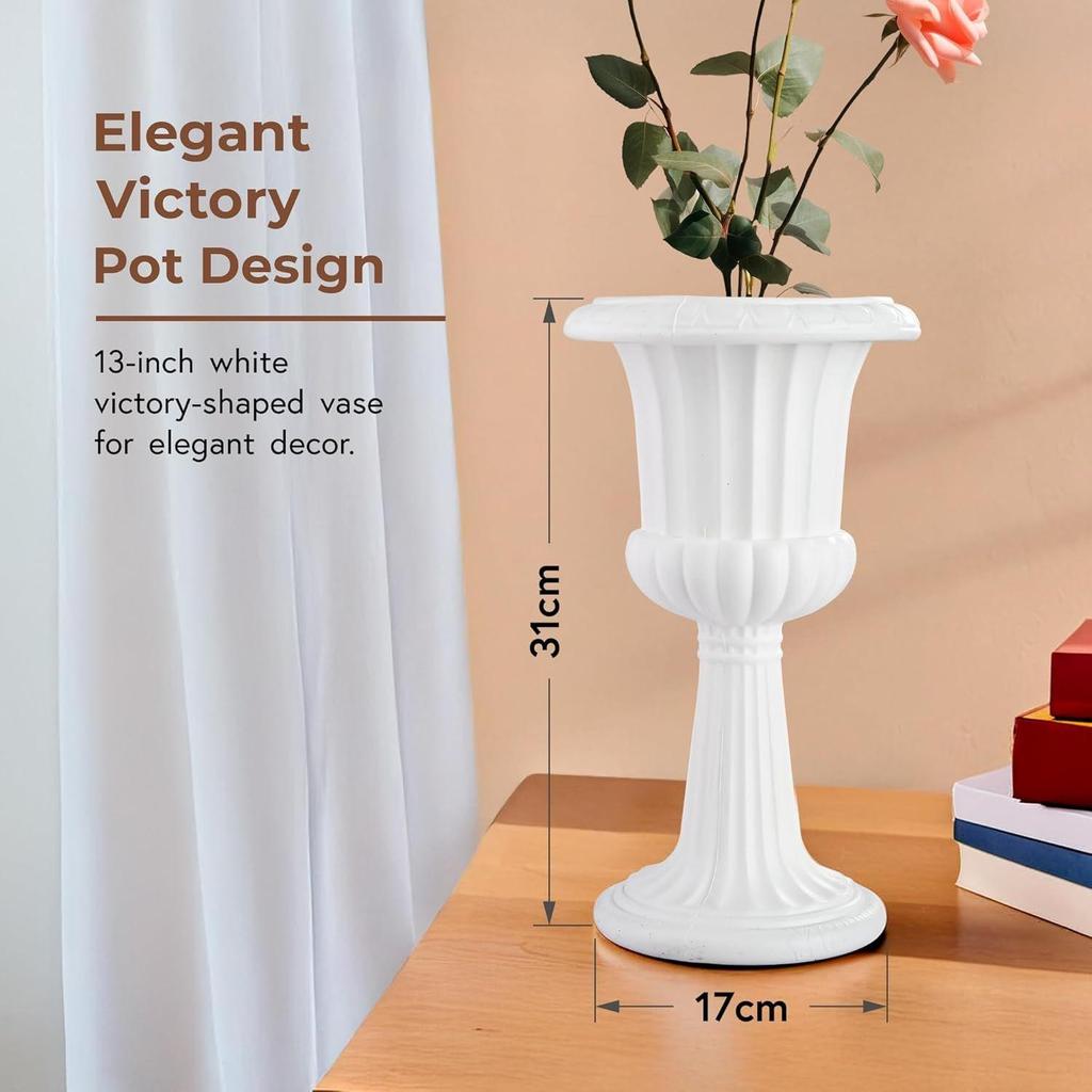 2 ks Polyvlákno 13 palců Estetická váza na květiny Dlouhá do obývacího pokoje a na středový stůl Ložnice | Bílá váza pro domácí dekoraci