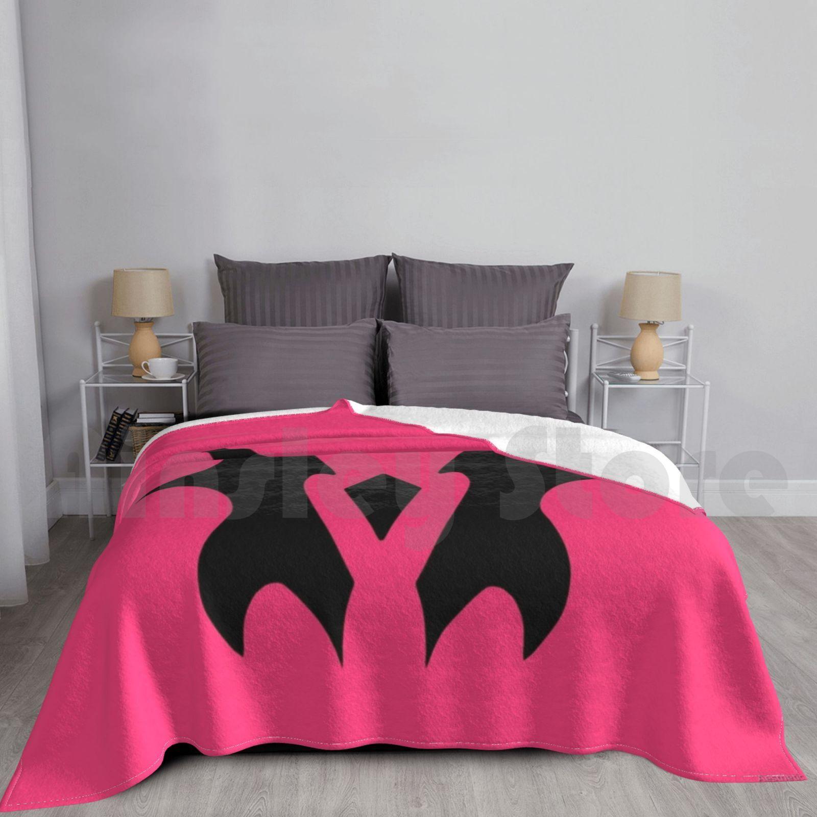 Horde ( She-Ra ) Symbol [ Pink Background ] Blanket For Sofa Bed Travel She Ra Spop Sratpop She Ra And The Size: 75*100cm, Weight: 230 GSM
