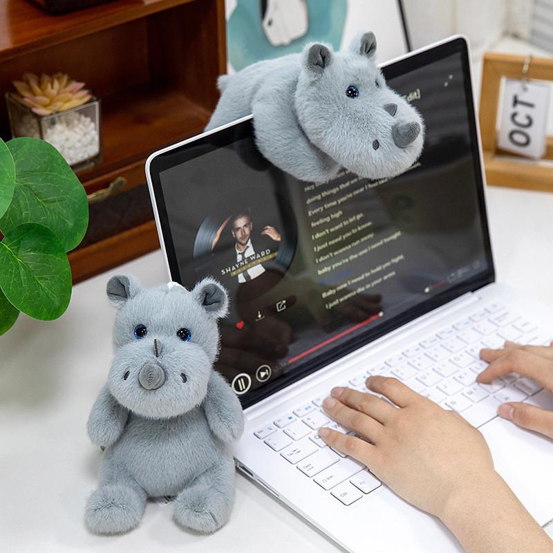 Rhino Toy Plush Soft Short Children Collectors Decoration Festival Doll Gift