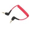 3.5mm for TRS to for TRS Adapter Mic Cord PVC OFC Coiled Microphone Patch Cable for Rode SC2 Smartphones Video Mic