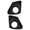 AA92-Fog Light Trim Set For 2011-2013 Toyota Corolla Left & Right Black Plastic 2Pc