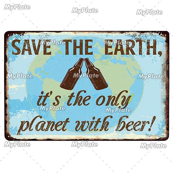 Letrero de Metal creativo para cerveza, placa Vintage, placa de letrero de lata para cerveza fría, decoración de pared para Bar, Club, hombre, arte rupestre, póster personalizado
