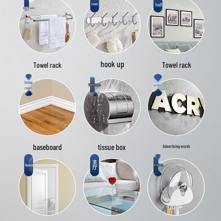 Mildew-Proof Nail-Free Adhesive for Glass, Tile, Woodwork, Sealant & Waterproofing in Kitchens & Bathrooms