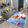 Cute Cartoon Santa Pattern Carpet Christmas Collection Living Room Bedroom Carpet Children's Room Hallway Bathroom Anti-Slip Rug
